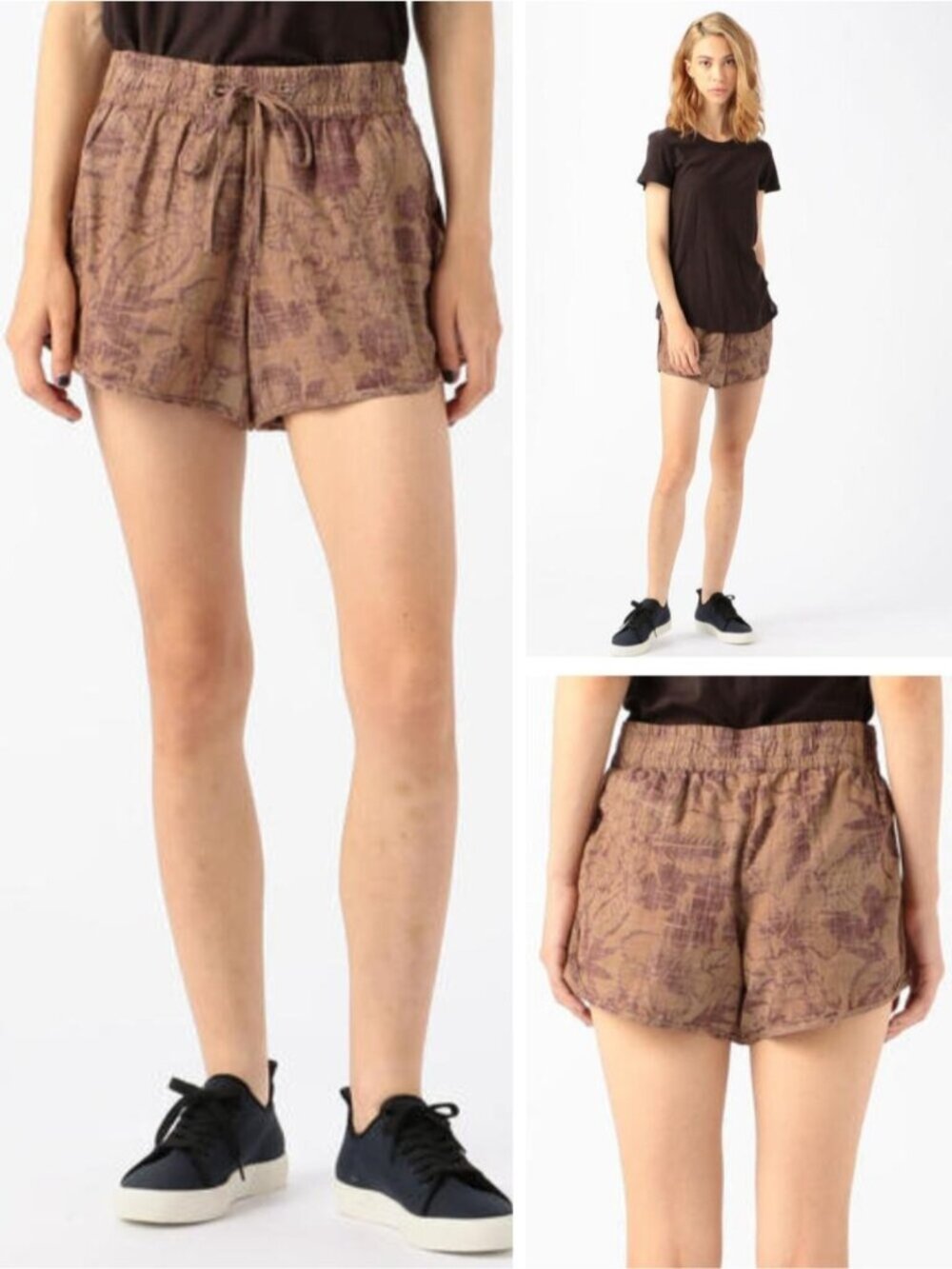 JAMES PERSE Cotton Tropical Print Lightweight Casual Shorts Size XS